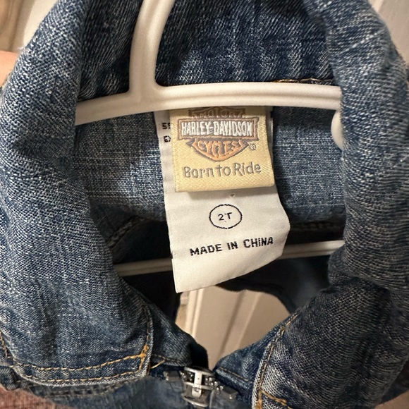 Harley Davidson Toddler Denim Vest - Picture 2 of 2